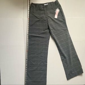 Dress Barn Straight Leg Trouser Pants, Cuff Bottom, Gray Black, Size 4